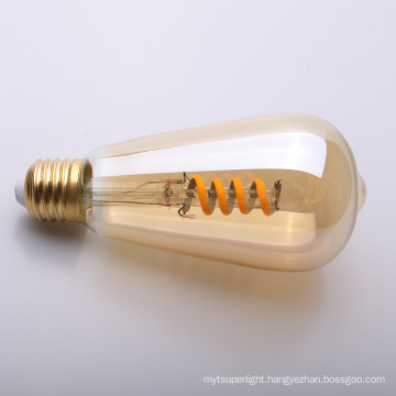 amber soft LED Lamp Filament LEDs ST45 220-240V 4W